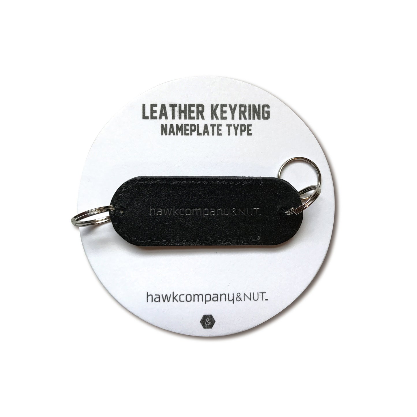 LEATHER KEYRING  NAME PLATE TYPE