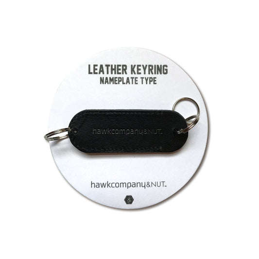LEATHER KEYRING  NAME PLATE TYPE